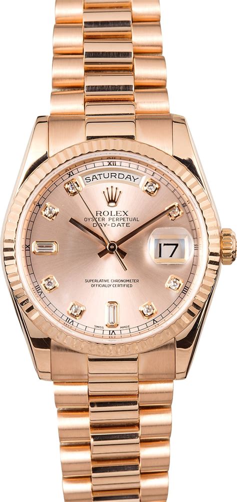 rolex presidential rose gold price mens|day date 40 rose gold.